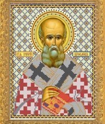 Рисунок на ткани для вышивания бисером Бис 764 "Святой Григорий"