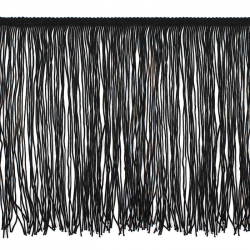 Бахрома №1521 "нитки" 20 см черный 1/10 ярд