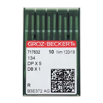 Иглы GROZ-BECKERT DPx5 R №120/19 для промышленных швейных машин (прямострочка)