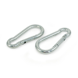 Карабин металлический 8х3,8 см никель  1/10 шт