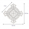 Аппликация термоклеевая "Церков. кресты" серебро 5 см, 1/10 шт