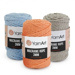 Пряжа Yarnart Macrame Rope 3 мм