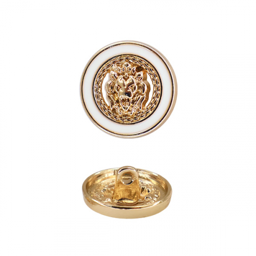 Пуговица №П-1144 28L (золото/белый) 1/25 шт