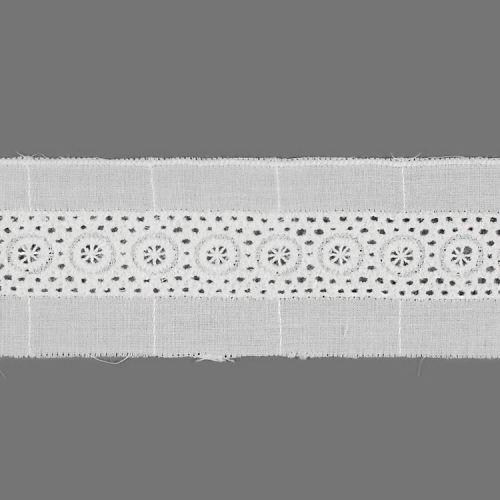 Прошва №M3870 х/б ш.4,5 см белый  1/13,7 м