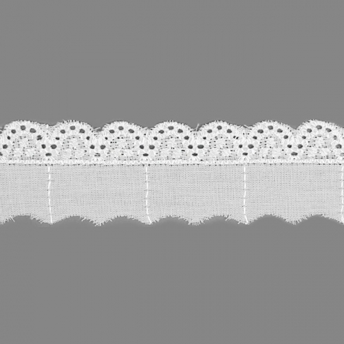 Прошва №TC133 ш.2,5 см белый  1/15 ярд