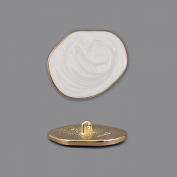 Пуговица №П-126 48L крем/золото 1/20 шт