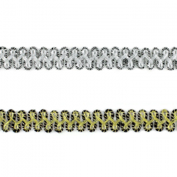 Тесьма металлизированная №9638 ш.10 мм  1/18 м